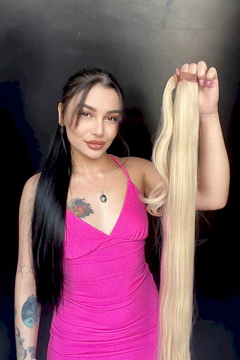 Cırtcırt Bağcıklı Tak çık Düz uzun at kuyruğu Sıcak sarı