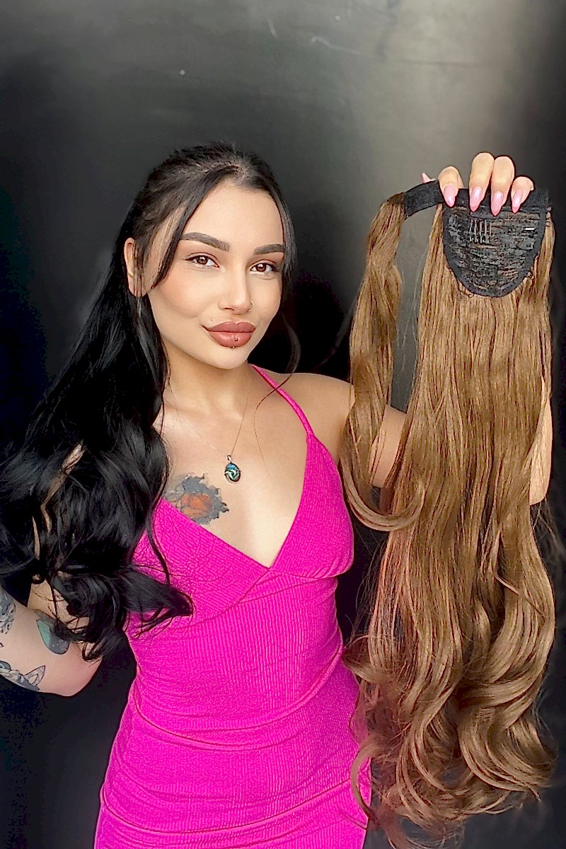 Cırcırtlı Bağcıklı At Kuyruğu Tak çık  Kumral