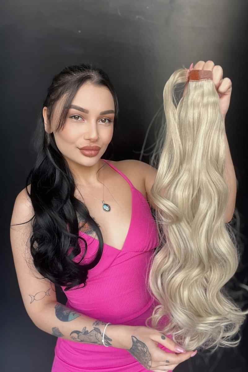 Cırcırtlı Bağcıklı At Kuyruğu Tak çık küllü sarı