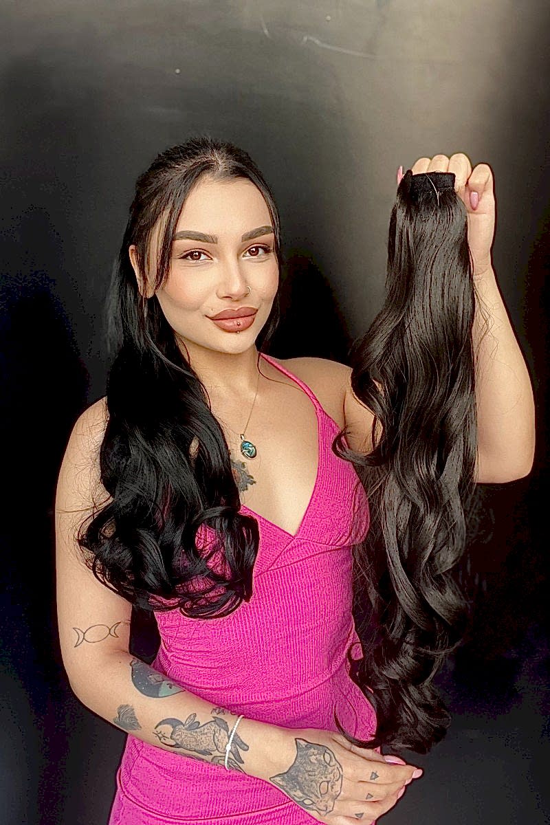 Cırcırtlı Bağcıklı At Kuyruğu Tak çık Doğal kestane