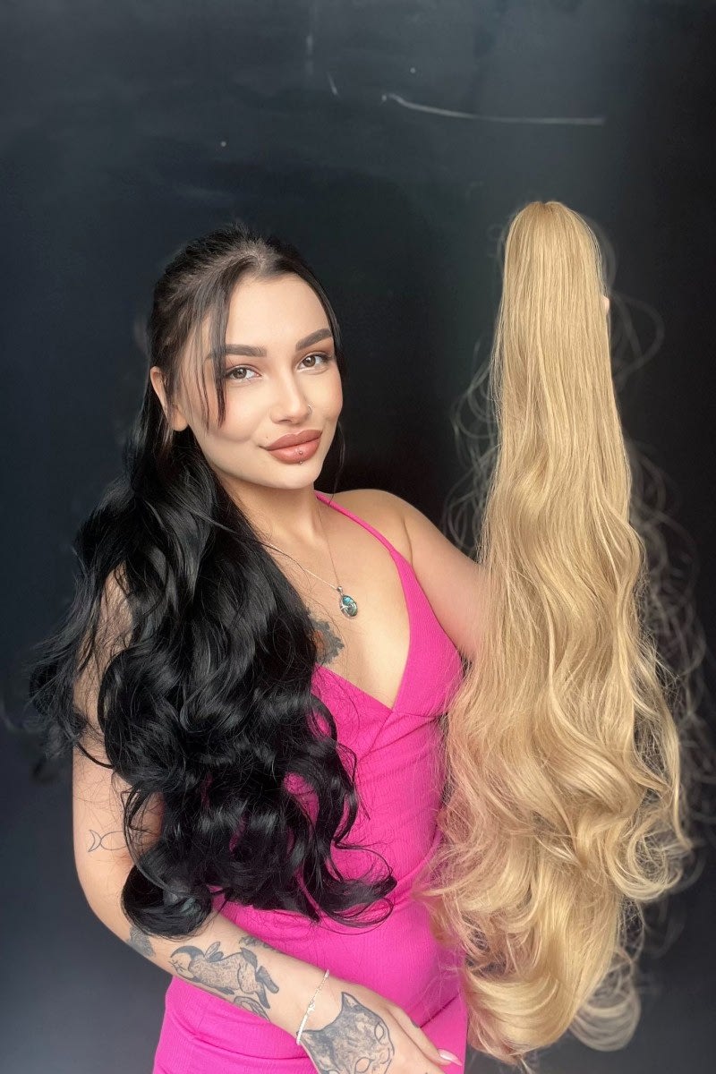 80 cm Ekstra Uzun At kuyruğu Tokalı Postiş Balköpüğü