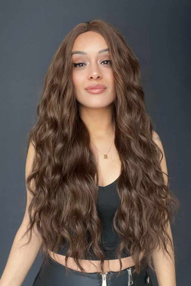 Uzun Doğal Su dalgalı Perçemsiz Tepesi Baş derisi görünümlü Yeni sezon