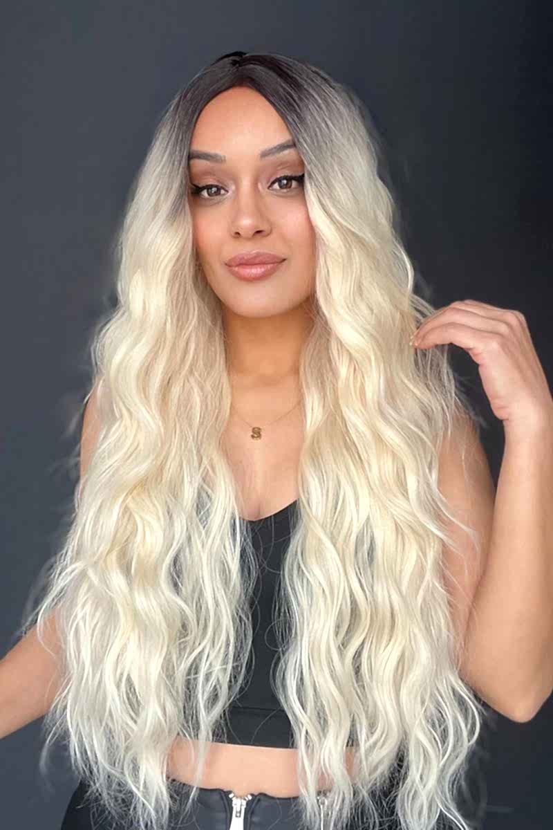 Uzun Doğal Su dalgalı Perçemsiz Tepesi Baş derisi görünümlü Yeni sezon