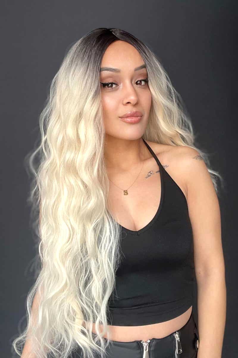 Uzun Doğal Su dalgalı Perçemsiz Tepesi Baş derisi görünümlü Yeni sezon