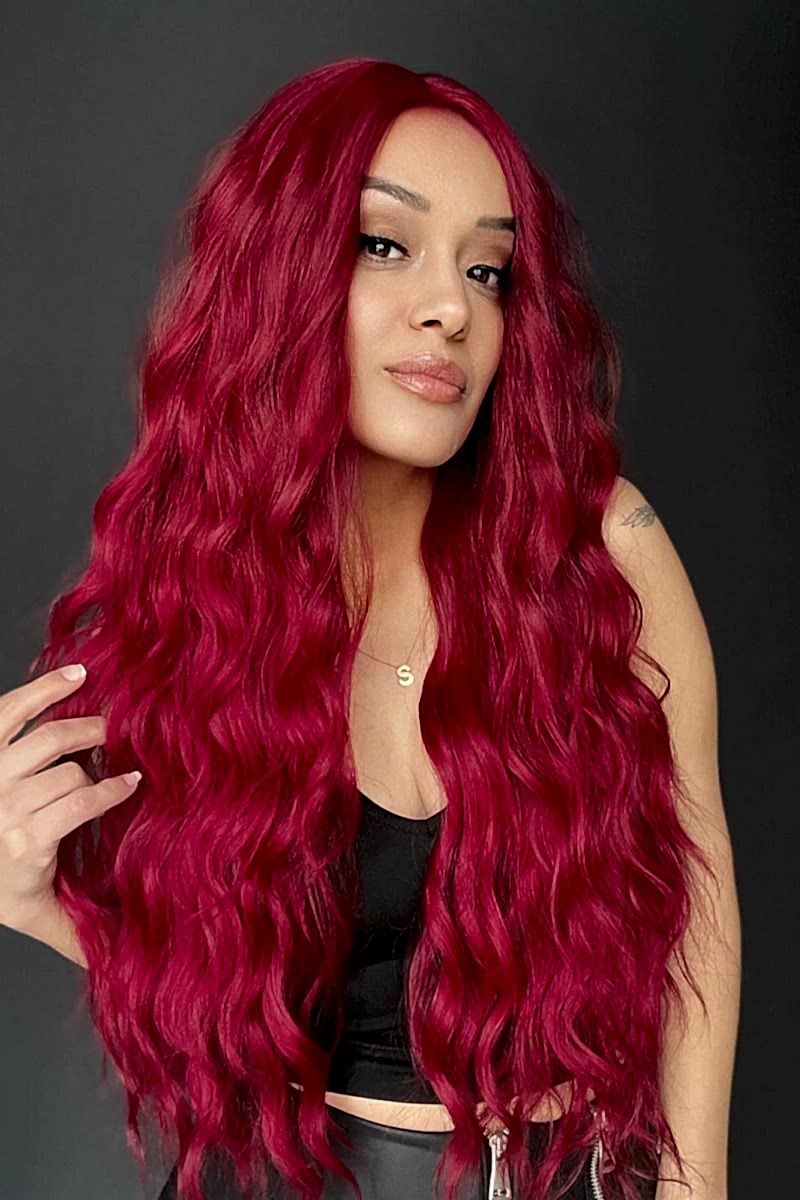 Uzun Doğal Su dalgalı Perçemsiz Tepesi Baş derisi görünümlü Yeni sezon