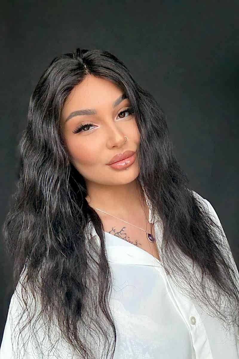 Doğal Tül Peruk %100 Gerçek saç -Her başa uyumludur