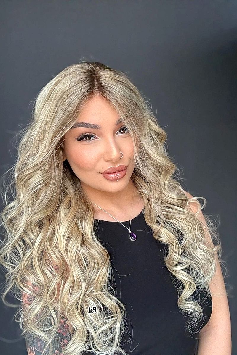 Platin Ombreli Tül peruk- Özel renklendirme -Soldan sağa tam tül- Hayalet peruk