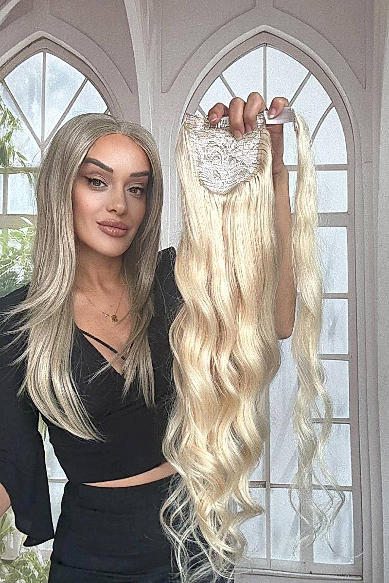 Gerçek Saç At kuyruğu-Bağcıklı Cırtcıtlı Orjinal saç