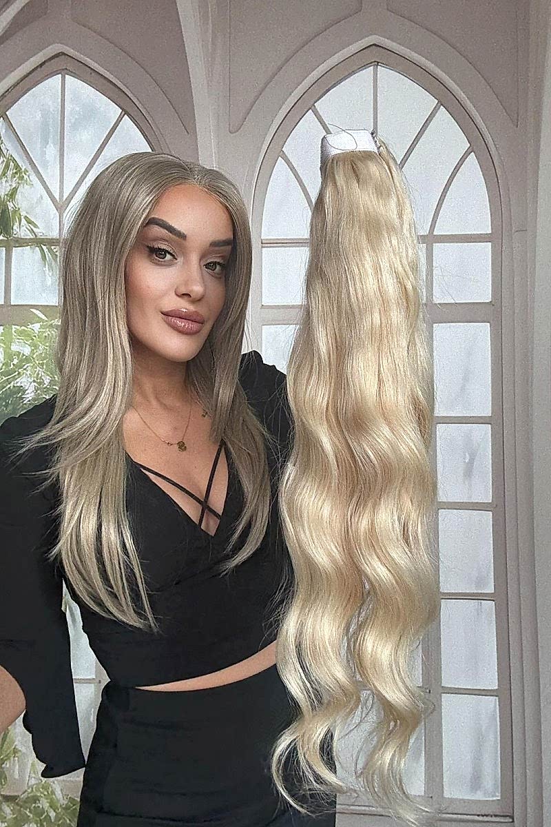 Gerçek Saç At kuyruğu-Bağcıklı Cırtcıtlı Orjinal saç