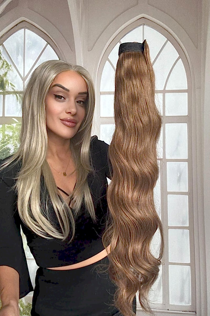 Gerçek Saç At kuyruğu-Bağcıklı Cırtcıtlı Orjinal saç