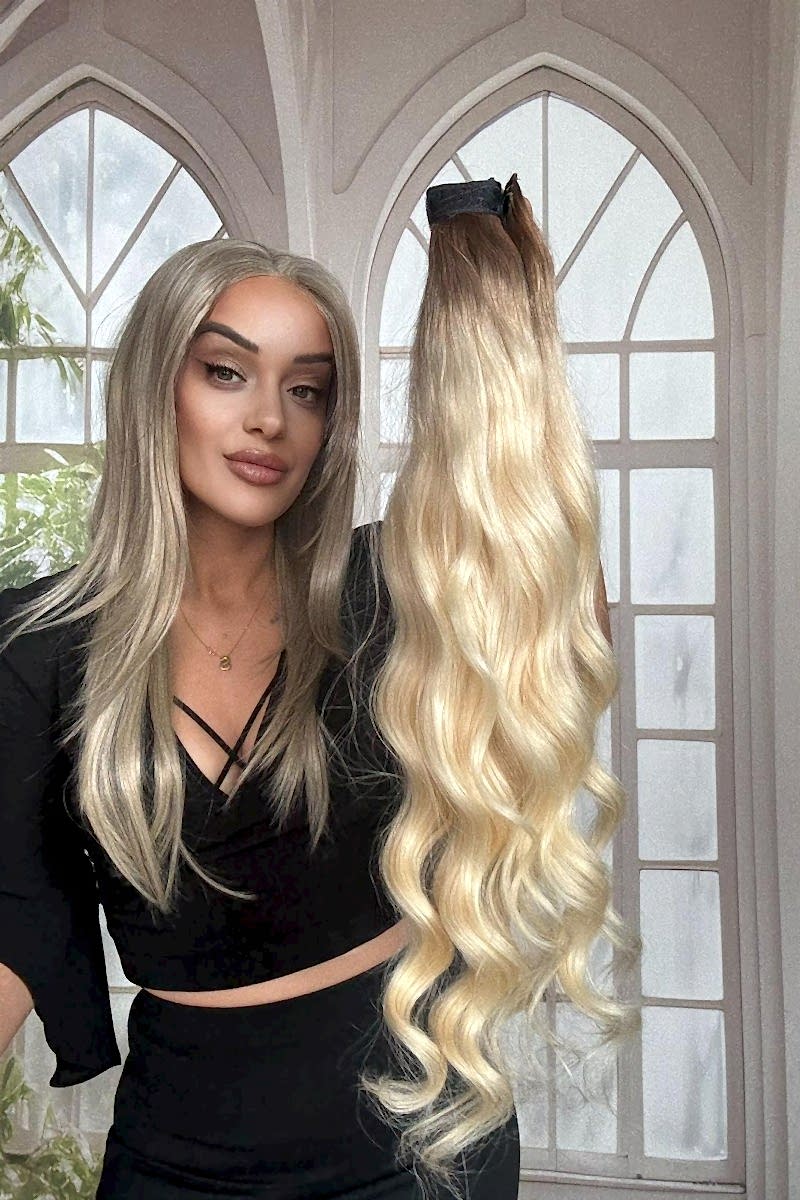 Gerçek Saç At kuyruğu-Bağcıklı Cırtcıtlı Orjinal saç