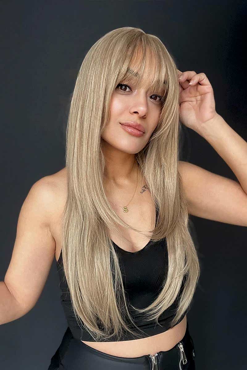 Baby ipek tabanlı Her yöne ayrım yapılabilen ciltli Kahküllü peruk