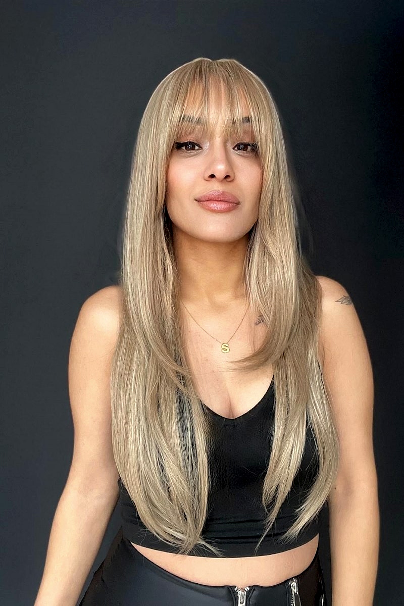 Baby ipek tabanlı Her yöne ayrım yapılabilen ciltli Kahküllü peruk