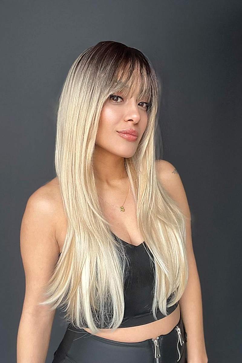 Baby ipek tabanlı Her yöne ayrım yapılabilen ciltli Kahküllü peruk