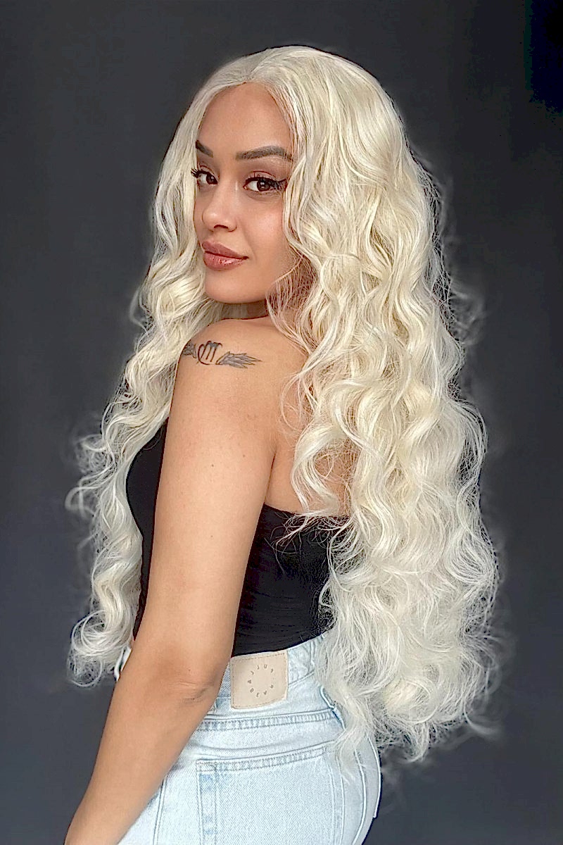 Full Tül peruk Heryöne ayrım yapılır toplanır Dalgalı Dansöz Boy tül peruk