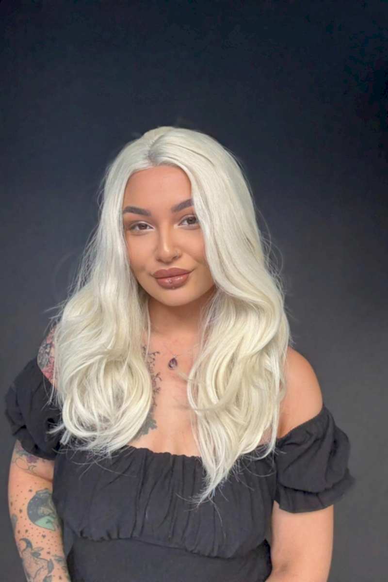 Hayalet Tül Her yöne ayrım olabilen Fiber Tül Peruk Orta Boy Dalgalı  5423