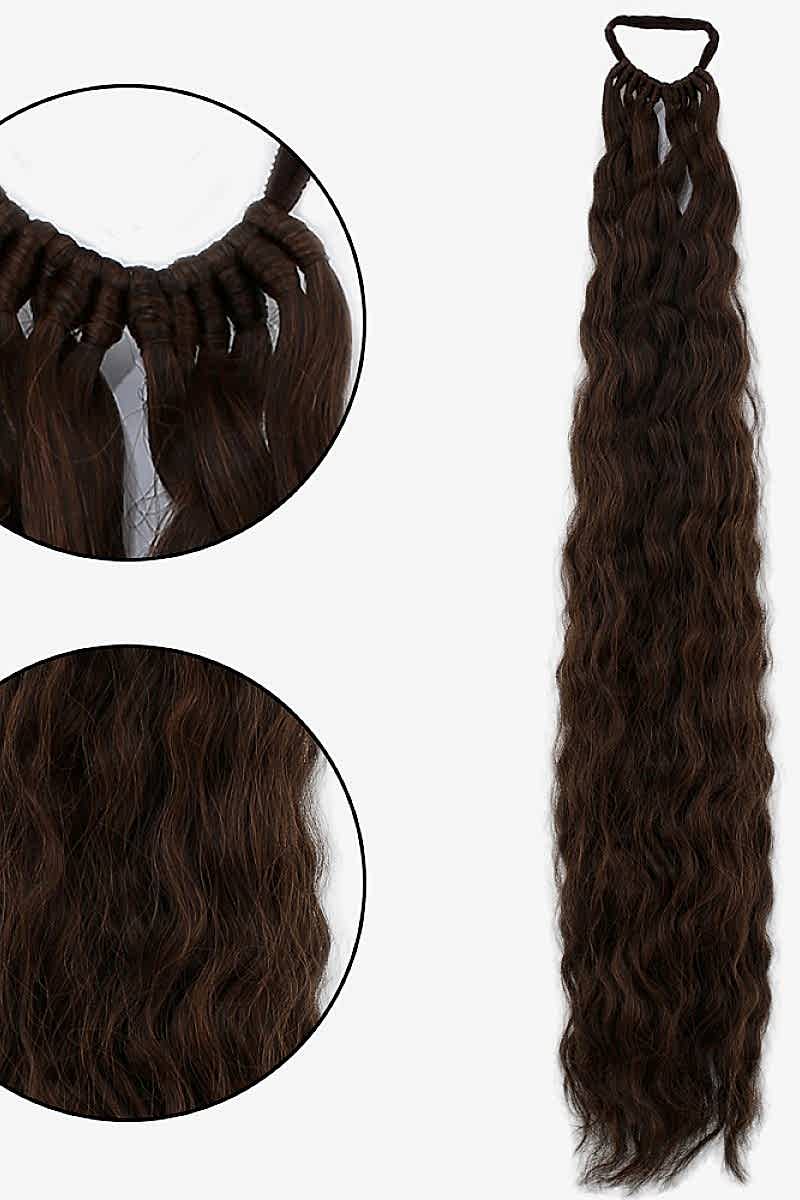 Lastikli Afro Kabarık Dalgalı At kuyruğu Sıcak Kahve