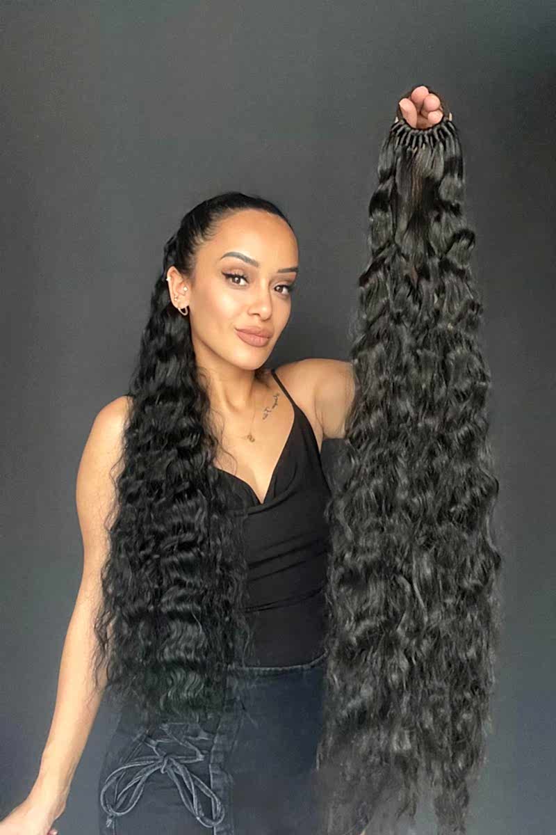 Lastikli Afro Kabarık Dalgalı At kuyruğu Koyu kestane