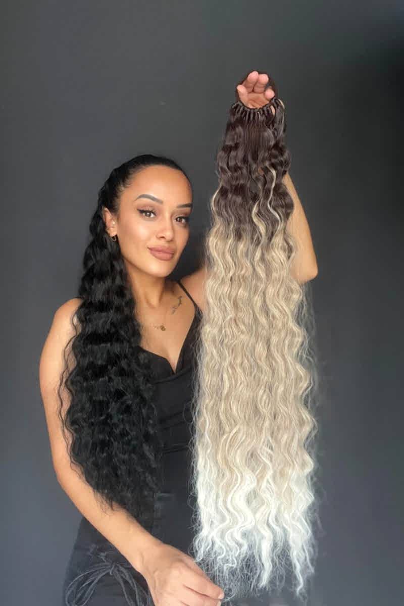 Lastikli Afro Kabarık Dalgalı At kuyruğu