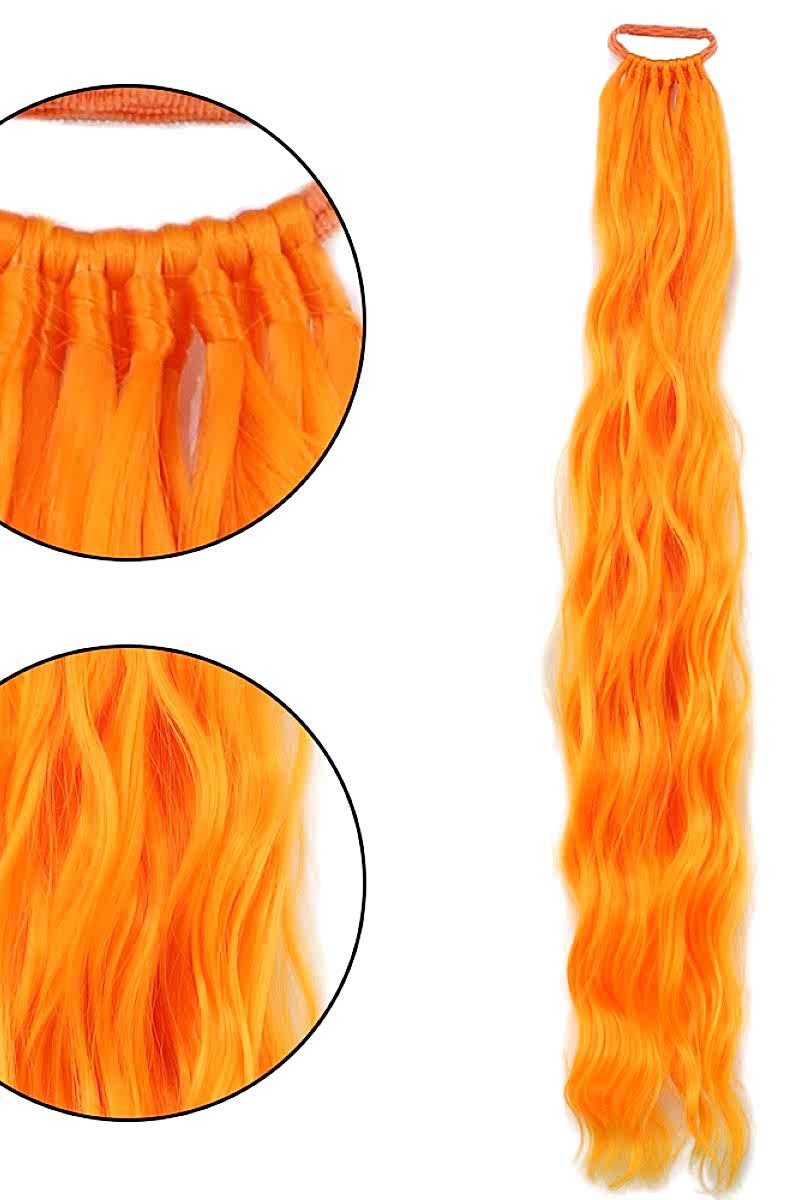 Lastikli Su Dalgalı At kuyruğu Turuncu