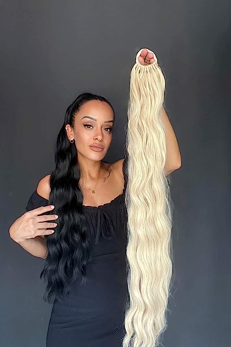 Lastikli Su Dalgalı At kuyruğu Küllü Sarı