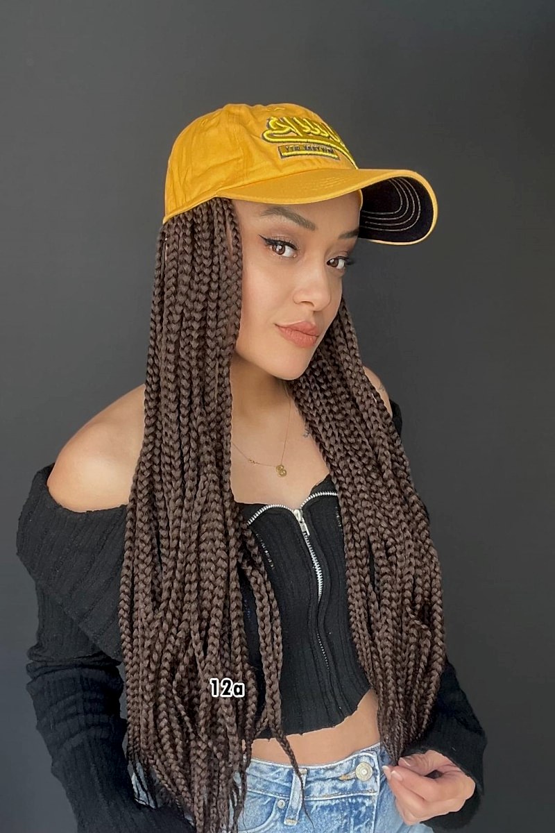 Şapkalı Örgü Peruk Tak ve çık