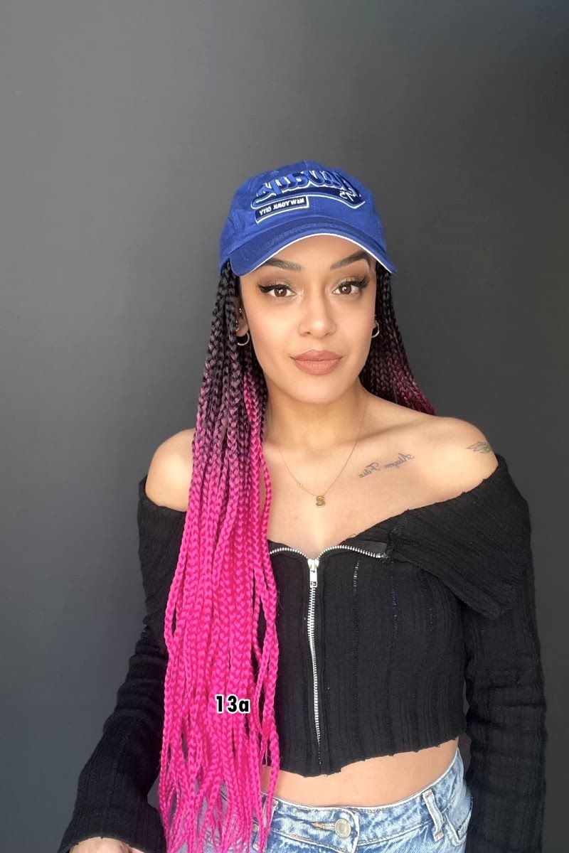 Şapkalı Örgü Peruk Tak ve çık