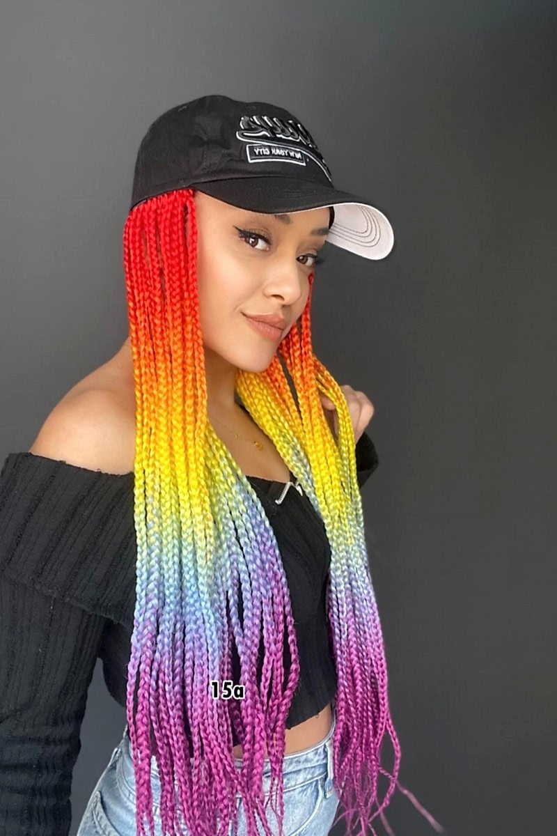 Şapkalı Örgü Peruk Tak ve çık