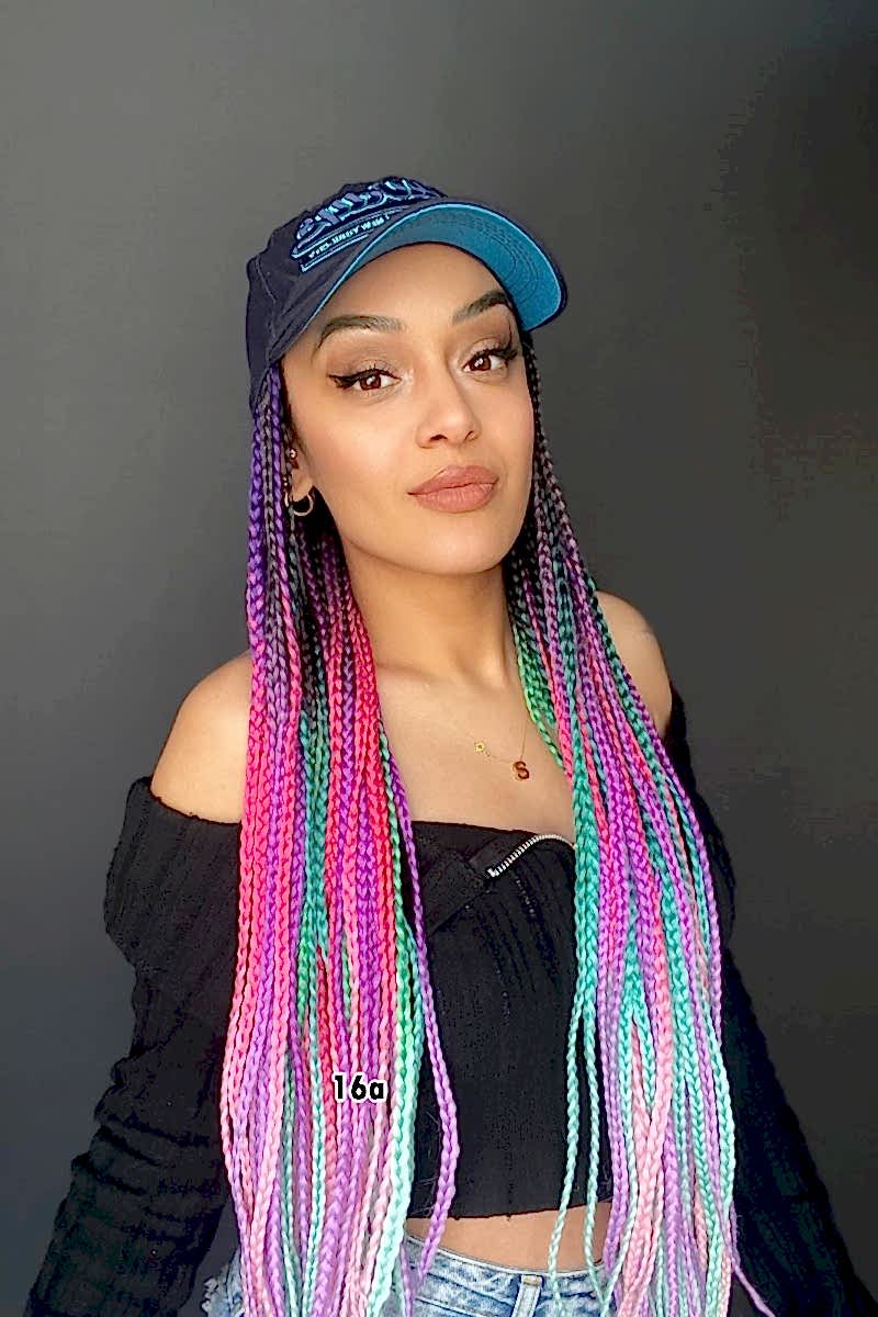 Şapkalı Örgü Peruk Tak ve çık