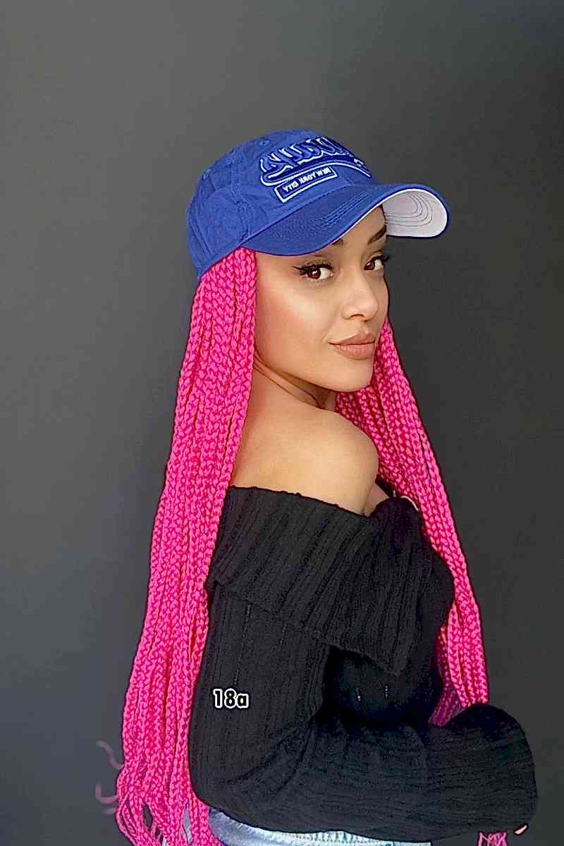 Şapkalı Örgü Peruk Tak ve çık