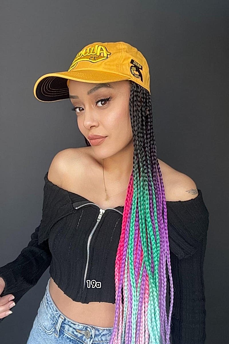 Şapkalı Örgü Peruk Tak ve çık