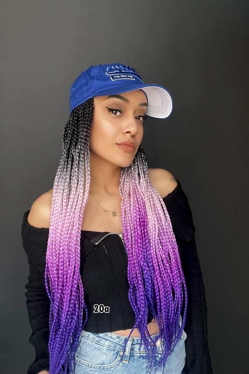 Şapkalı Örgü Peruk Tak ve çık