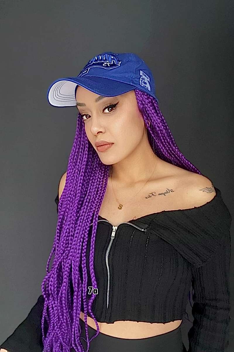 Şapkalı Örgü Peruk Tak ve çık