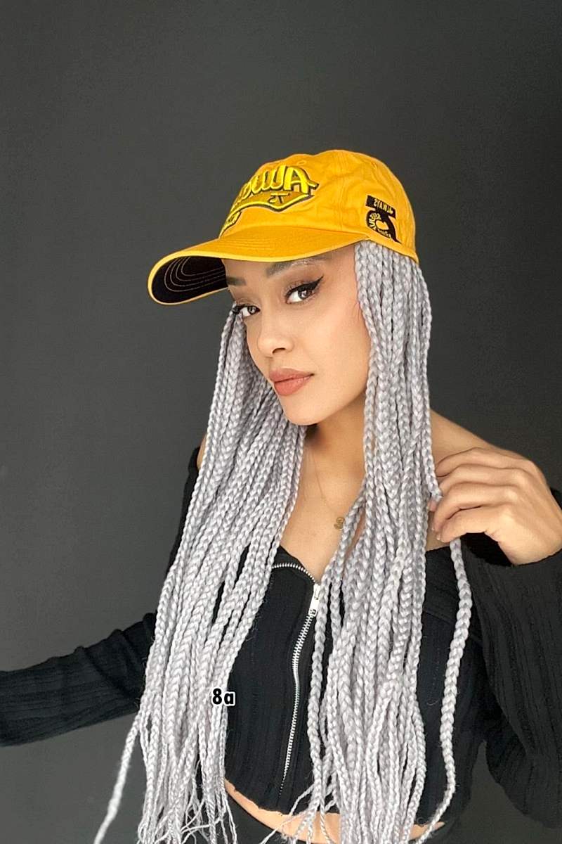 Şapkalı Örgü Peruk Tak ve çık