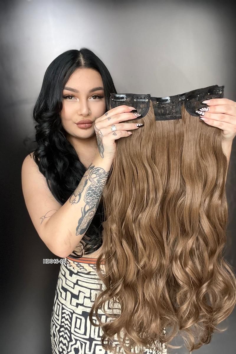 Dalgalı Yarım Ay + 2 Yan Çıt Çıt - Kumral