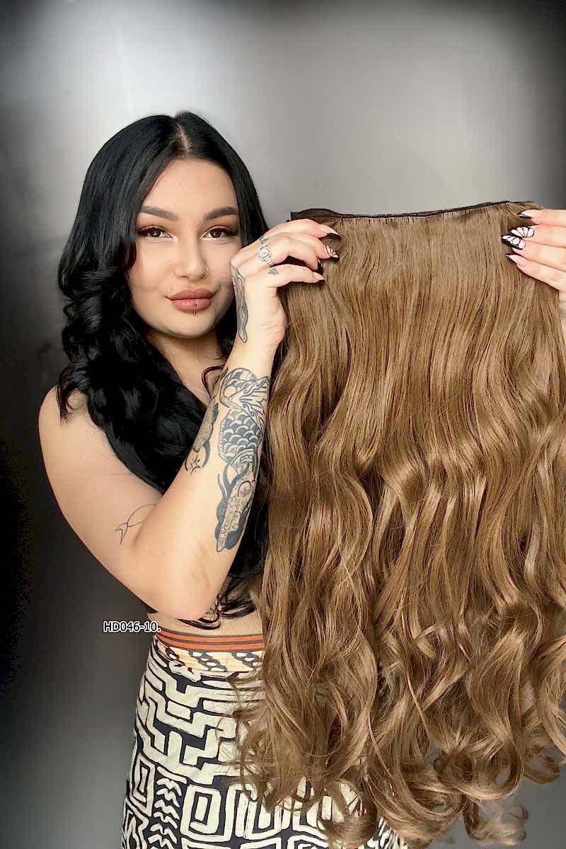 Dalgalı Yarım Ay + 2 Yan Çıt Çıt - Kumral