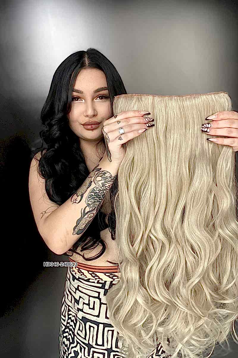 Dalgalı Yarım Ay + 2 Yan Çıt Çıt - Balköpüğü Platin Röfleli