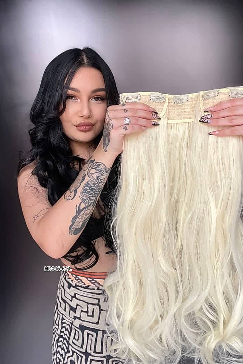 Dalgalı Yarım Ay + 2 Yan Çıt Çıt - Platin