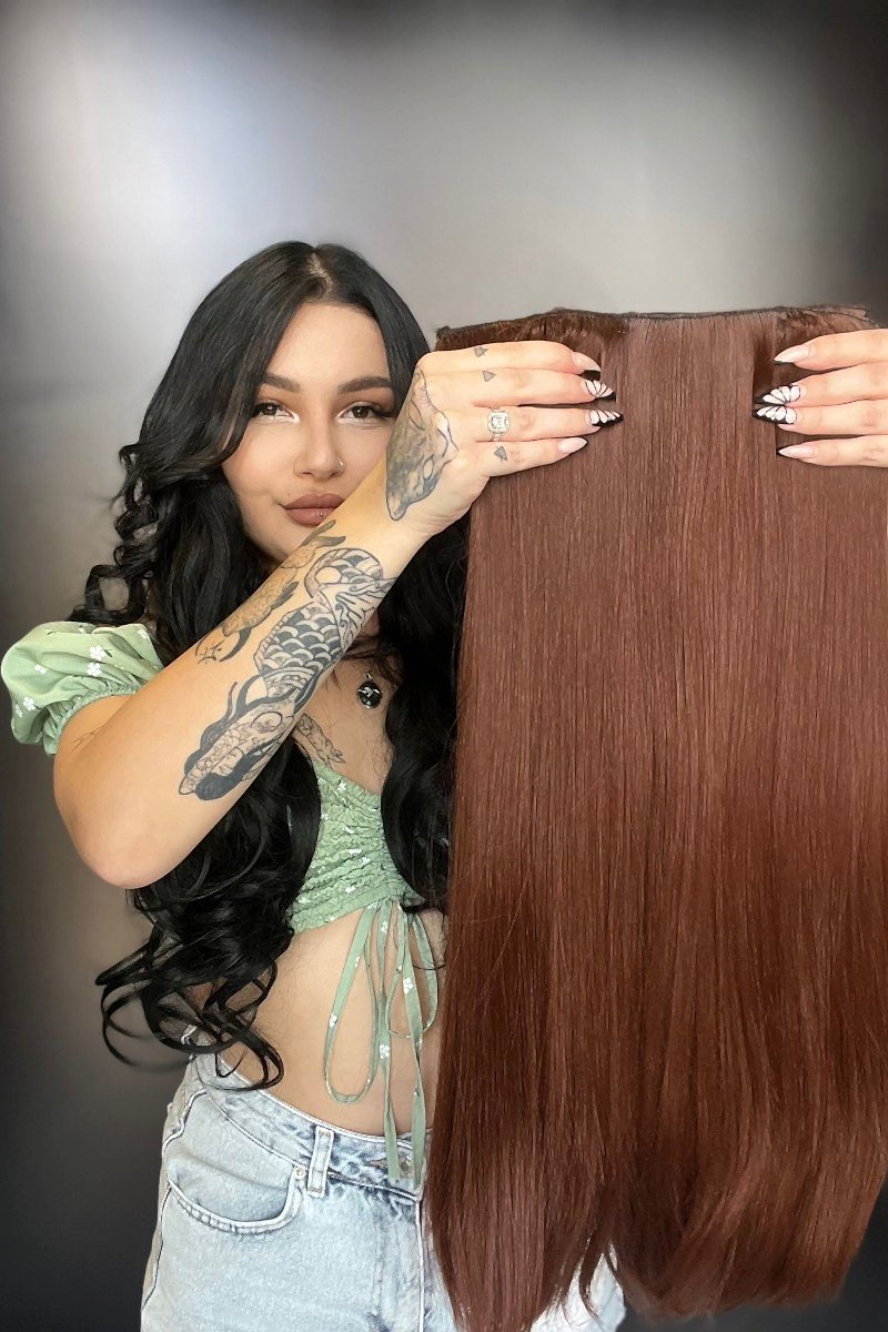 Düz Yarım Ay + 2 Yan Çıt Çıt - Çok Sıcak Kahverengi Düz Yarım Ay + 2 Yan Çıt Çıt - Çok Sıcak Kahverengi