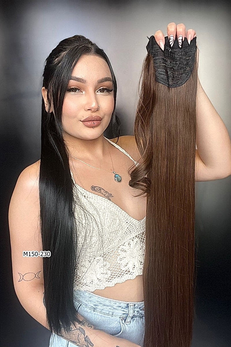 Cırtcırtlı Düz At Kuyruğu - Kahve Karamel