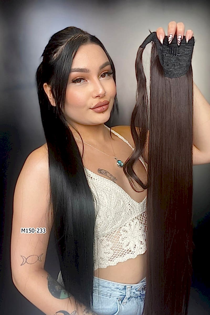 Cırtcırtlı Düz At Kuyruğu - Koyu Kahve