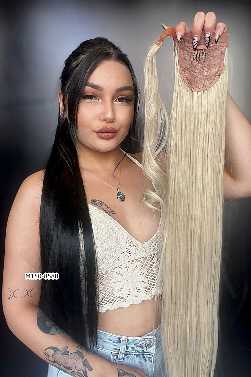 Cırtcırtlı Düz At Kuyruğu - Kumral Beyaz Platin Röfleli