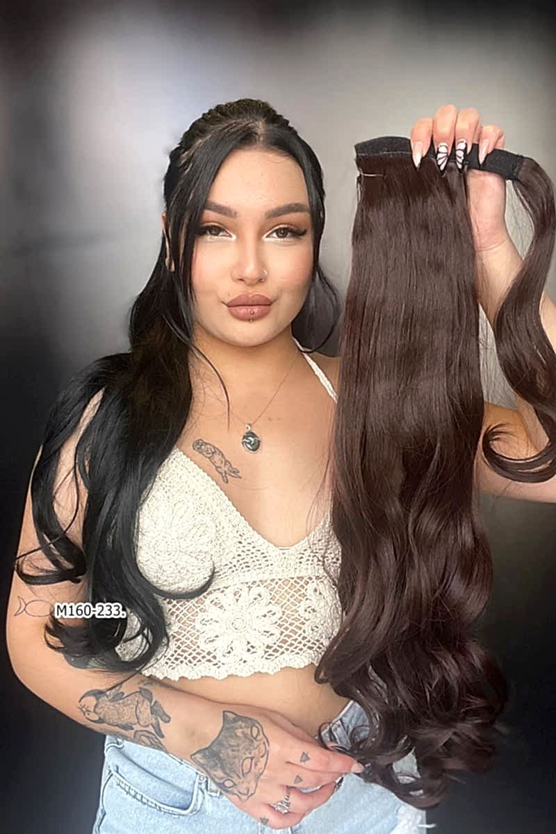 Bağcıklı Dalgalı At Kuyruğu - Koyu Kahve