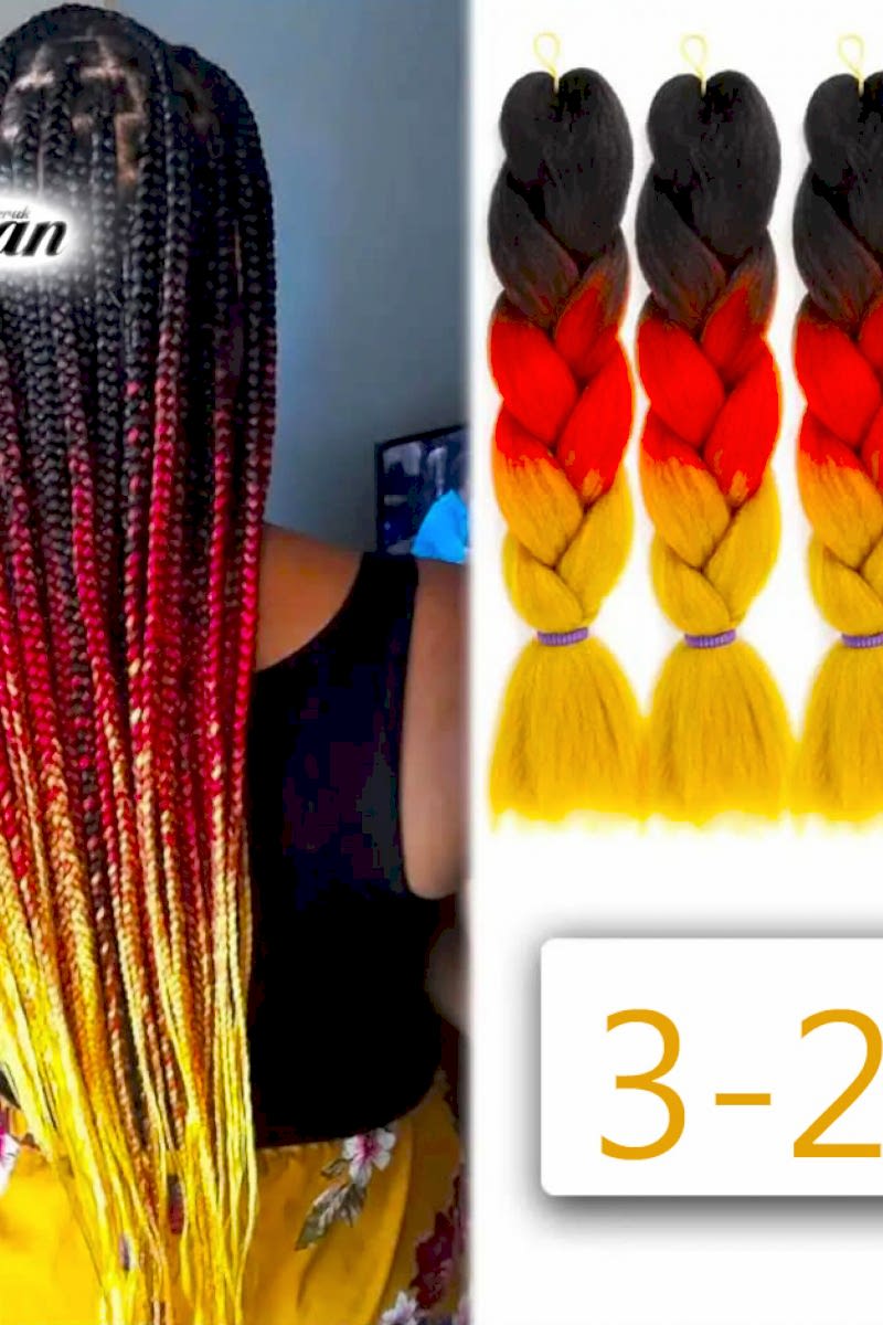 Afrika Örgüsü Ve Rasta İçin Sentetik Ombreli 