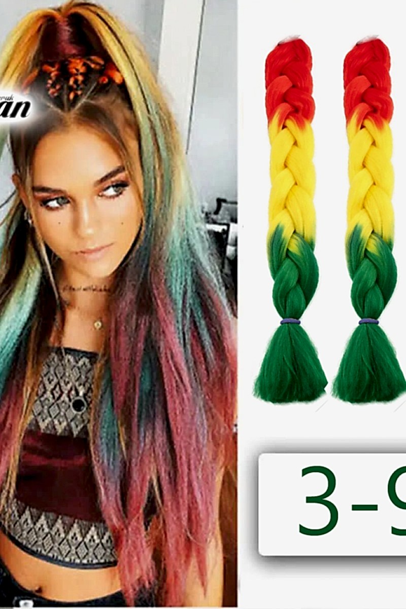 Afrika Örgüsü Ve Rasta İçin Sentetik Ombreli 