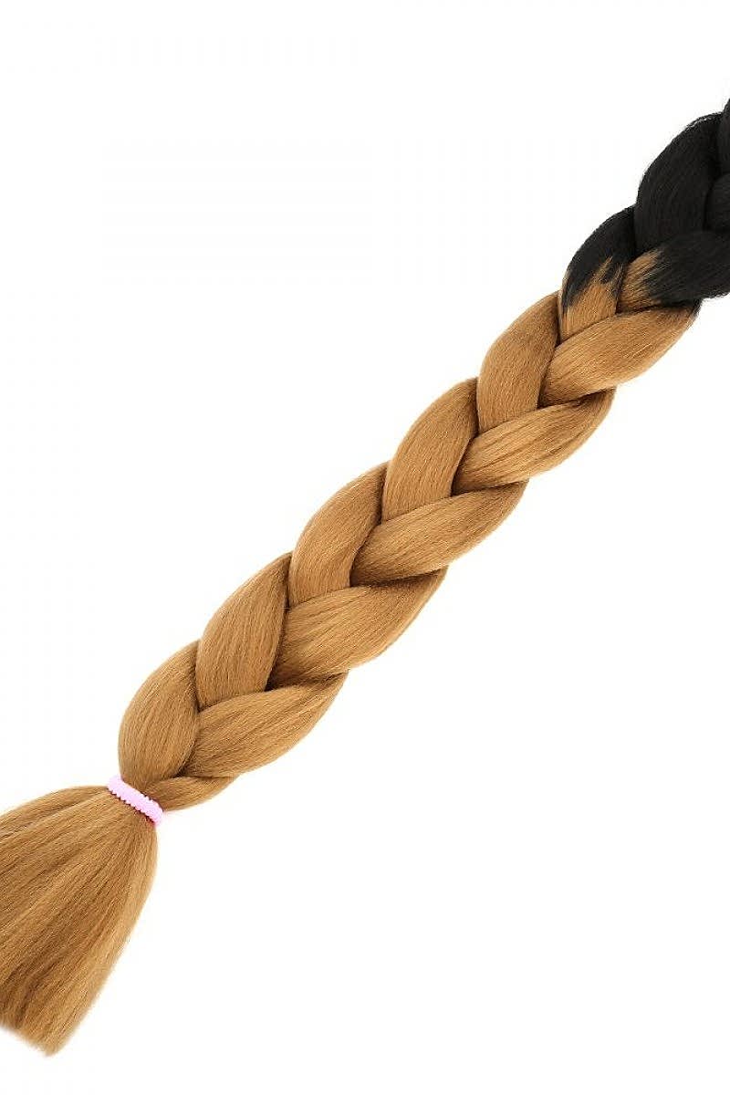 Afrika Örgüsü Ve Rasta İçin Sentetik Ombreli Saç - Siyah / Karamel