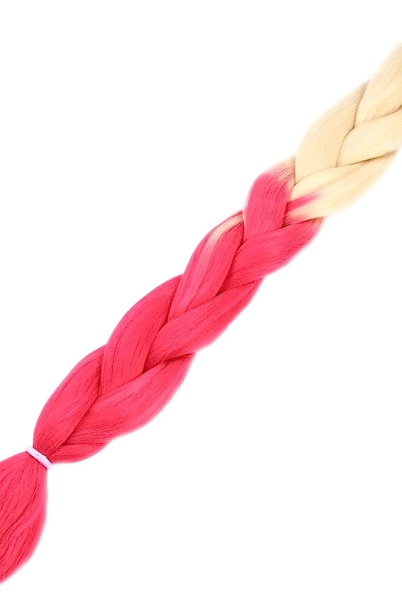 Afrika Örgüsü Ve Rasta İçin Sentetik Ombreli Saç - Platin / Pembe