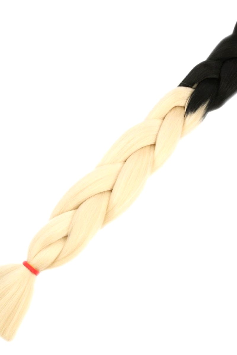 Afrika Örgüsü Ve Rasta İçin Sentetik Ombreli Saç - Siyah / Platin