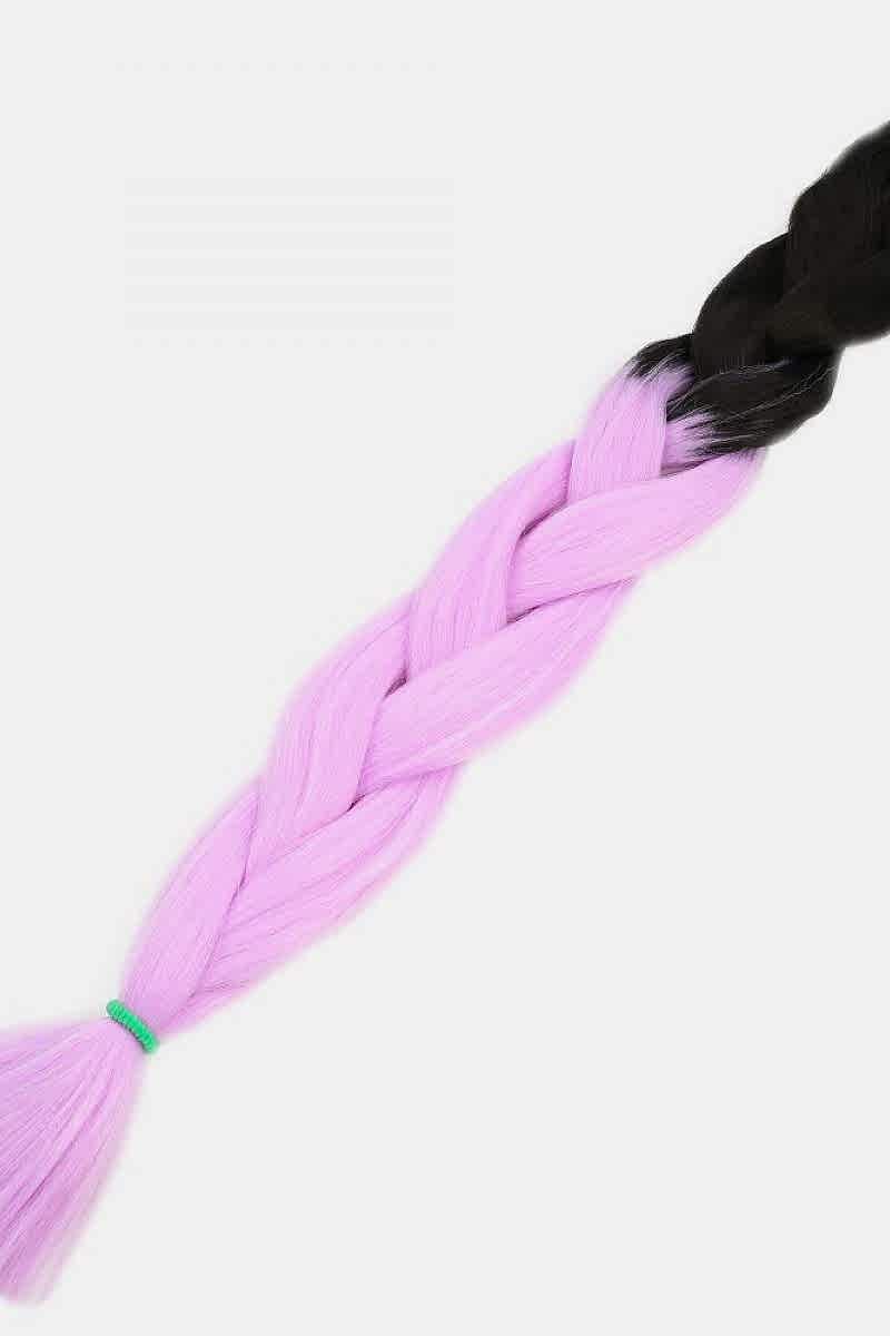 Afrika Örgüsü Ve Rasta İçin Sentetik Ombreli Saç - Siyah / Lila