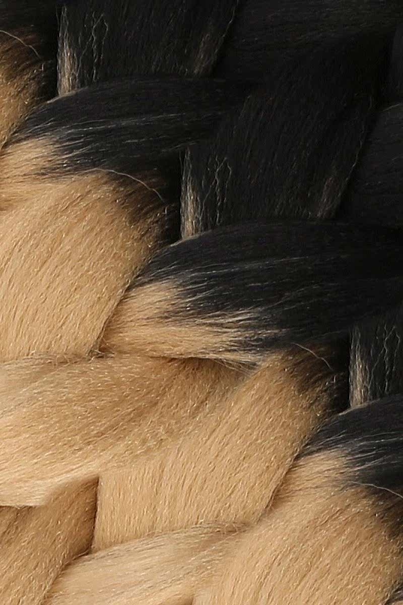 Afrika Örgüsü Ve Rasta İçin Sentetik Ombreli Saç - Siyah / Balköpüğü